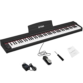 Amazon | IKTMI 電子ピアノ 88鍵盤 ペダル付き 木製 電子 ピアノ
